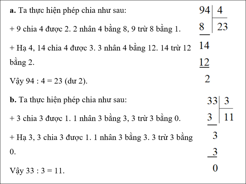 Bài giải bài tập 3, câu a và b